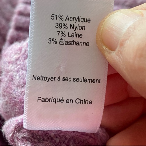 ASTR The Label Belmont Drop-Shoulder Textured Knit Cardigan Woman Medium Purple - Picture 11 of 14